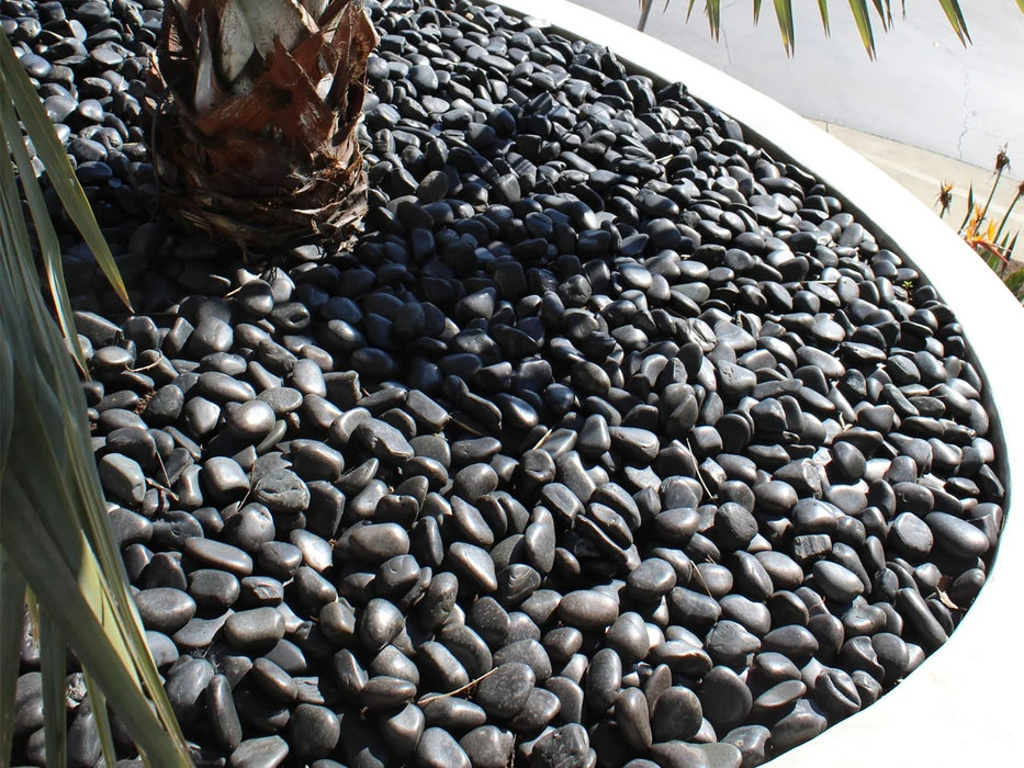 Black Polished Pebbles