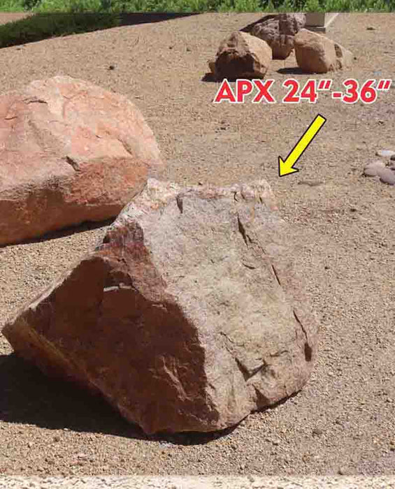 Champagne Pink Granite Boulders 24" - 30"
