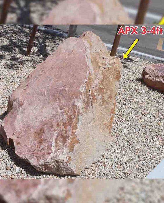 Champagne Pink Granite Boulders 36" - 48"