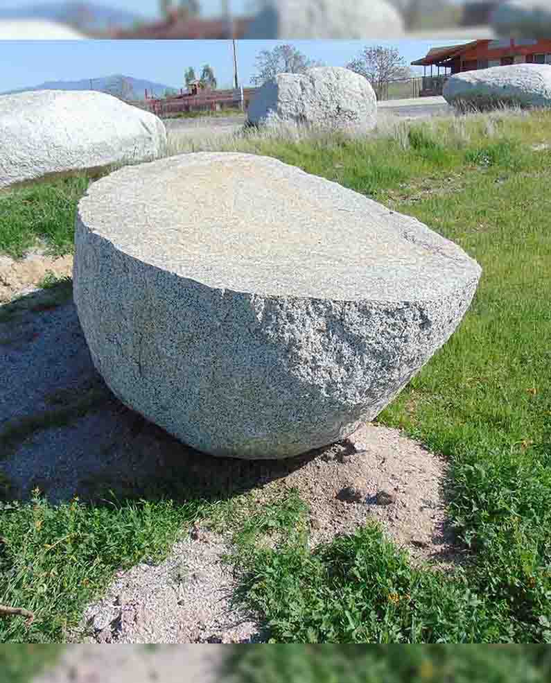White Granite River Boulders