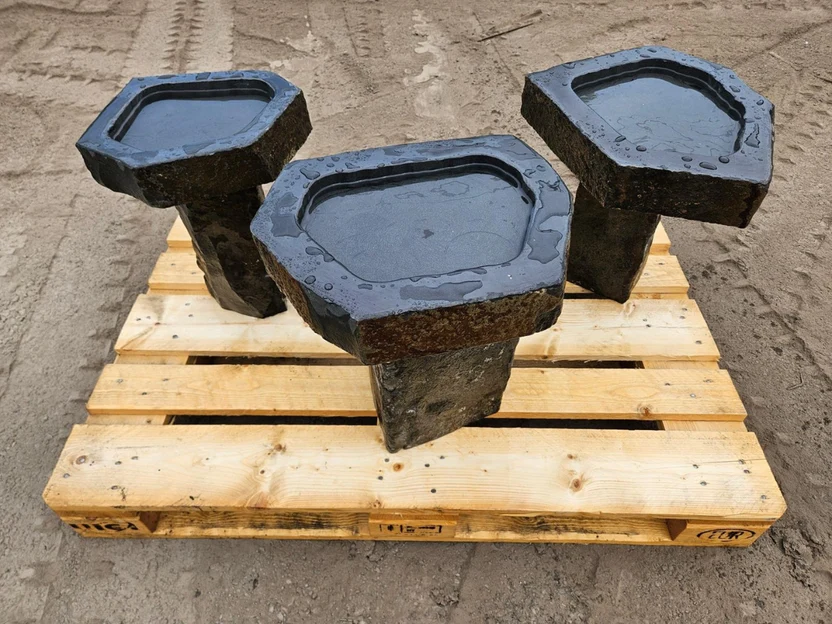 Basalt Column Bird Bath Dish